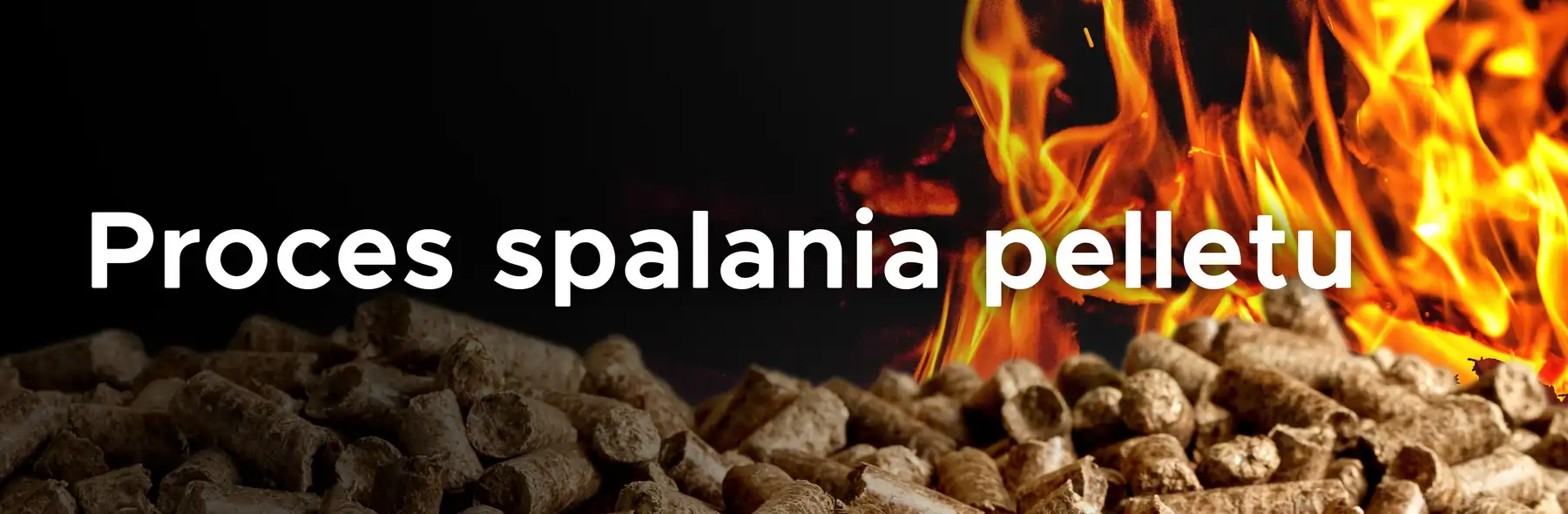 proces spalania pelletu w instalacji centralnego ogrzewania na czarnym tle