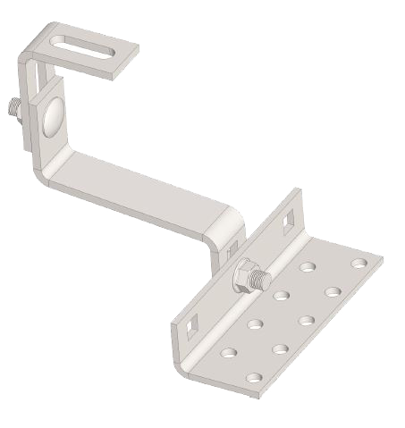 hak montażowy 4mm z regulacją do montażu paneli fotowoltaicznych